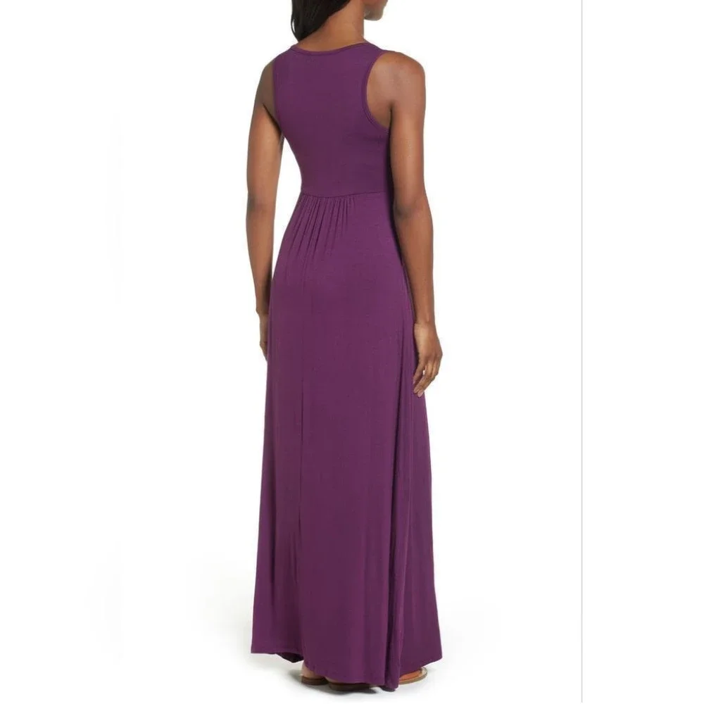 COPY - V-Neck Jersey Maxi Dress size S petite - Picture 2 of 4